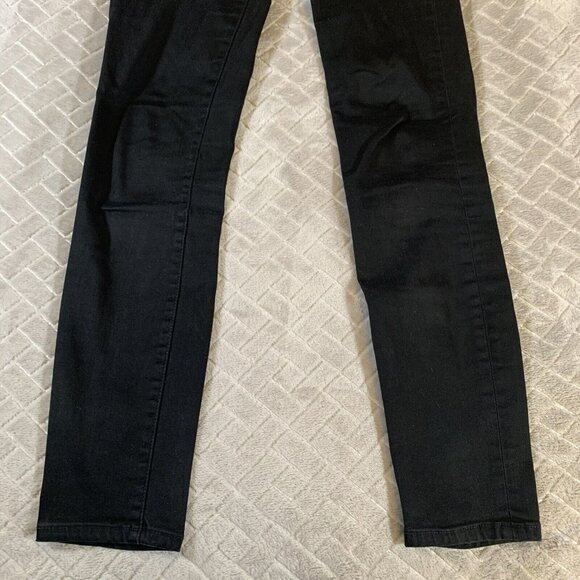 J Crew Womens 26 Denim Jeans Black Skinny Toothpick Stretch Low Rise Goth Grunge - Picture 2 of 11